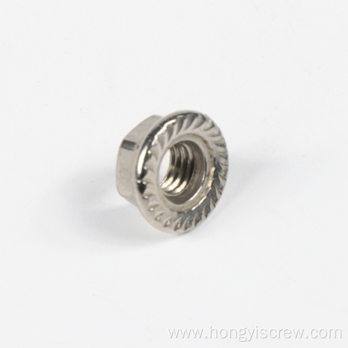 Serrated Metric Hexagonal Nut With Collar